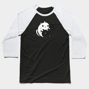 Yin-Yang Cats Baseball T-Shirt